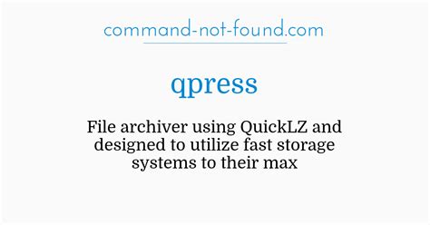 qpress command not found